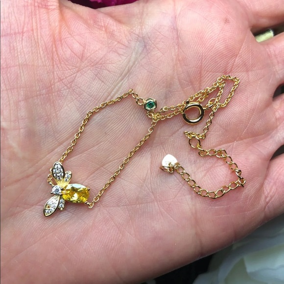 New! 925 stamped/18k gold filled bee bracelet - Picture 4 of 5